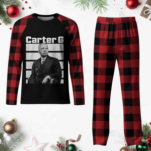 Inspiring Father of Black History Icon Portrait Plaid Pajama Set Carter G Civil Rights Legacy Supporter