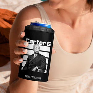 Inspiring Father of Black History Icon Portrait 4 in 1 Can Cooler Tumbler Carter G Civil Rights Legacy Supporter