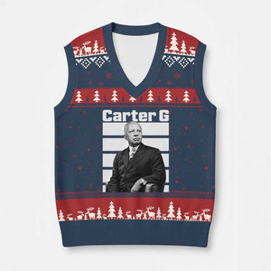 Inspiring Father of Black History Icon Portrait V-Neck Knit Sweater Vest Carter G Civil Rights Legacy Supporter