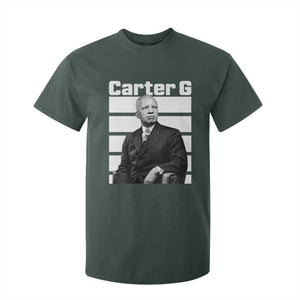 Inspiring Father of Black History Icon Portrait T Shirt For Kid Carter G Civil Rights Legacy Supporter