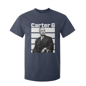 Inspiring Father of Black History Icon Portrait T Shirt For Kid Carter G Civil Rights Legacy Supporter