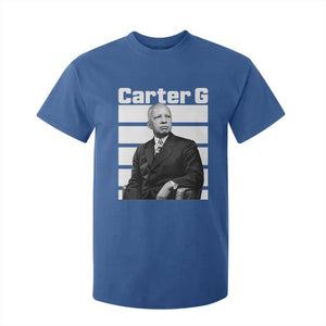 Inspiring Father of Black History Icon Portrait T Shirt For Kid Carter G Civil Rights Legacy Supporter