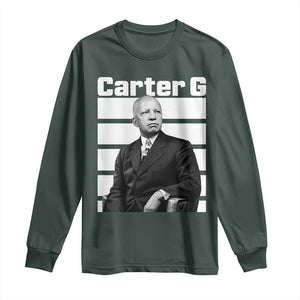 Inspiring Father of Black History Icon Portrait Long Sleeve Shirt Carter G Civil Rights Legacy Supporter