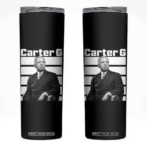 Inspiring Father of Black History Icon Portrait Skinny Tumbler Carter G Civil Rights Legacy Supporter