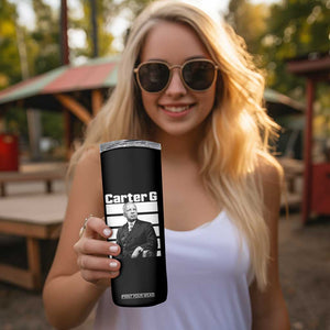 Inspiring Father of Black History Icon Portrait Skinny Tumbler Carter G Civil Rights Legacy Supporter