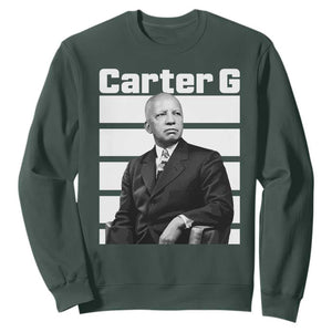 Inspiring Father of Black History Icon Portrait Sweatshirt Carter G Civil Rights Legacy Supporter