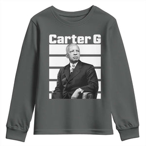 Inspiring Father of Black History Icon Portrait Youth Sweatshirt Carter G Civil Rights Legacy Supporter