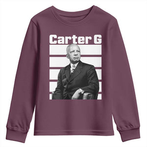 Inspiring Father of Black History Icon Portrait Youth Sweatshirt Carter G Civil Rights Legacy Supporter