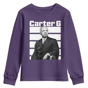 Inspiring Father of Black History Icon Portrait Youth Sweatshirt Carter G Civil Rights Legacy Supporter