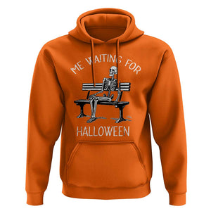 Funny Skeleton Hoodie Me Waiting For Halloween Skeleton Lover Halloween Costume TS02 Orange Print Your Wear