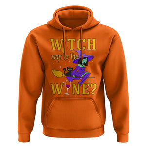Halloween Witch Hoodie Witch Way To The Wine Halloween Drinking for Wiccan Witches TS02 Orange Print Your Wear