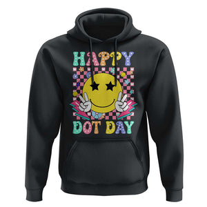 Happy Dot Day Hoodie Cute Smile Face Retro Groovy TS02 Black Print Your Wear