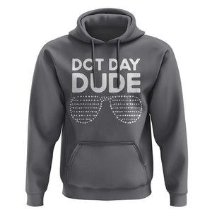 Dot Day Dude Hoodie Simple Cool Glasses Dots TS02 Charcoal Print Your Wear