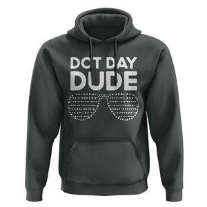 Dot Day Dude Hoodie Simple Cool Glasses Dots TS02 Dark Heather Print Your Wear