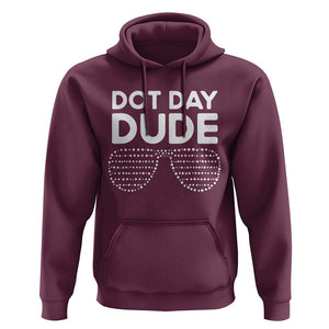 Dot Day Dude Hoodie Simple Cool Glasses Dots TS02 Maroon Print Your Wear