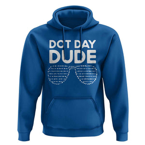 Dot Day Dude Hoodie Simple Cool Glasses Dots TS02 Royal Blue Print Your Wear