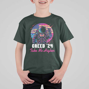 Creed '24 Take Me Higher T Shirt For Kid American Astronaut Election 2024 TS02 Dark Forest Green Print Your Wear