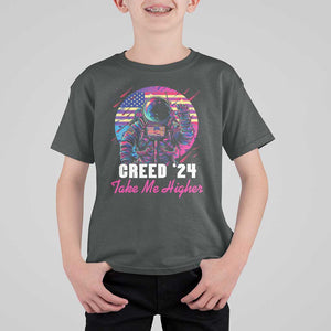 Creed '24 Take Me Higher T Shirt For Kid American Astronaut Election 2024 TS02 Dark Heather Print Your Wear