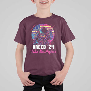 Creed '24 Take Me Higher T Shirt For Kid American Astronaut Election 2024 TS02 Maroon Print Your Wear