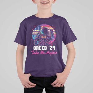 Creed '24 Take Me Higher T Shirt For Kid American Astronaut Election 2024 TS02 Purple Print Your Wear