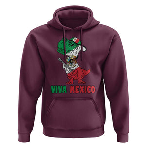 Viva Mexico Hoodie Funny Mexican Dance Dinosaur Hispanic Heritage TS02 Maroon Print Your Wear