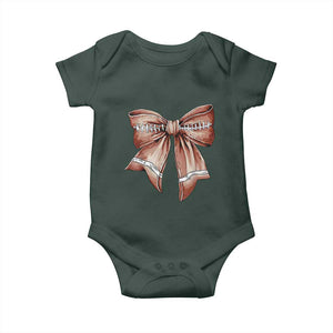 Coquette Bow Pumpkin American Football Baby Onesie Retro Thanksgiving Autumn Vibe TS02 Print Your Wear