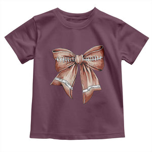Coquette Bow Pumpkin American Football Baby Shirt Retro Thanksgiving Autumn Vibe TS02 Maroon Print Your Wear