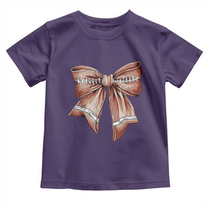 Coquette Bow Pumpkin American Football Baby Shirt Retro Thanksgiving Autumn Vibe TS02 Purple Print Your Wear