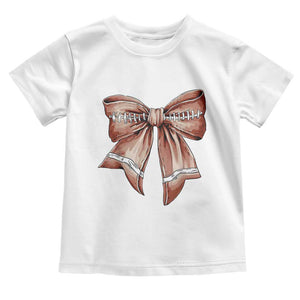 Coquette Bow Pumpkin American Football Baby Shirt Retro Thanksgiving Autumn Vibe TS02 White Print Your Wear