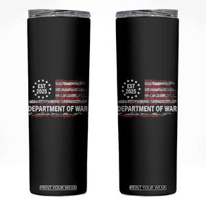 Department of War Est 2025 Skinny Tumbler Patriotic Military Vintage Grunge American Flag TS02 Black Print Your Wear