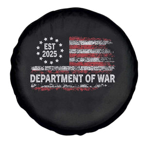 Department of War Est 2025 Spare Tire Cover Patriotic Military Vintage Grunge American Flag TS02 Print Your Wear