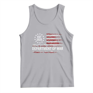 Department of War Est 2025 Tank Top Patriotic Military Vintage Grunge American Flag TS02 Athletic Heather Print Your Wear