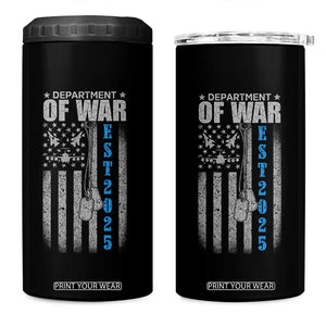 Department of War Est 2025 4 in 1 Can Cooler Tumbler Military Patriotic Dog Tags American Flag TS02 One Size: 16 oz Black Print Your Wear