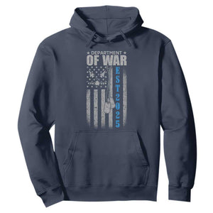 Department of War Est 2025 Hoodie Military Patriotic Dog Tags American Flag TS02 Navy Print Your Wear