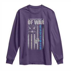 Department of War Est 2025 Long Sleeve Shirt Military Patriotic Dog Tags American Flag TS02 Purple Print Your Wear