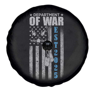 Department of War Est 2025 Spare Tire Cover Military Patriotic Dog Tags American Flag TS02 Print Your Wear