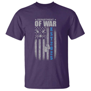 Department of War Est 2025 T Shirt Military Patriotic Dog Tags American Flag TS02 Purple Print Your Wear