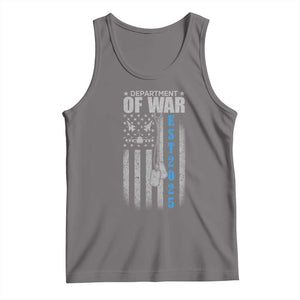 Department of War Est 2025 Tank Top Military Patriotic Dog Tags American Flag TS02 Deep Heather Print Your Wear