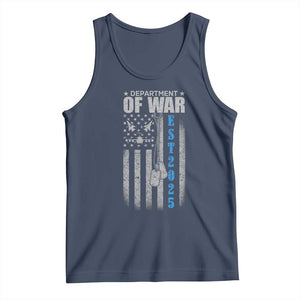Department of War Est 2025 Tank Top Military Patriotic Dog Tags American Flag TS02 Navy Print Your Wear