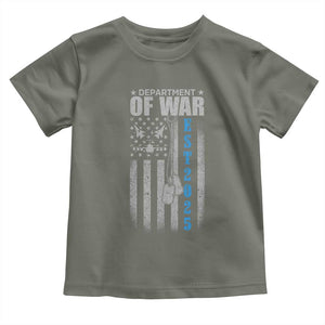 Department of War Est 2025 Toddler T Shirt Military Patriotic Dog Tags American Flag TS02 Military Green Print Your Wear