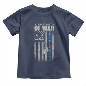 Department of War Est 2025 Toddler T Shirt Military Patriotic Dog Tags American Flag TS02 Navy Print Your Wear