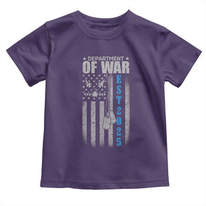 Department of War Est 2025 Toddler T Shirt Military Patriotic Dog Tags American Flag TS02 Purple Print Your Wear