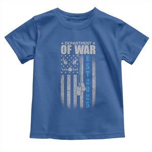 Department of War Est 2025 Toddler T Shirt Military Patriotic Dog Tags American Flag TS02 Royal Blue Print Your Wear