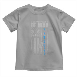 Department of War Est 2025 Toddler T Shirt Military Patriotic Dog Tags American Flag TS02 Sport Gray Print Your Wear