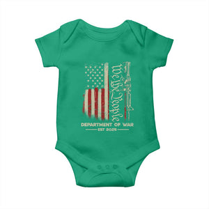 Department of War Est 2025 Baby Onesie We The People Rifle American Flag Patriotic 2A Statement TS02 Irish Green Print Your Wear