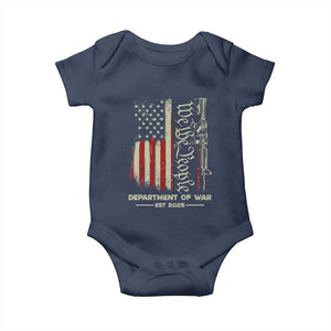 Department of War Est 2025 Baby Onesie We The People Rifle American Flag Patriotic 2A Statement TS02 Navy Print Your Wear