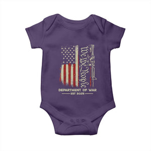 Department of War Est 2025 Baby Onesie We The People Rifle American Flag Patriotic 2A Statement TS02 Purple Print Your Wear