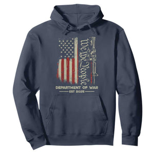 Department of War Est 2025 Hoodie We The People Rifle American Flag Patriotic 2A Statement TS02 Navy Print Your Wear