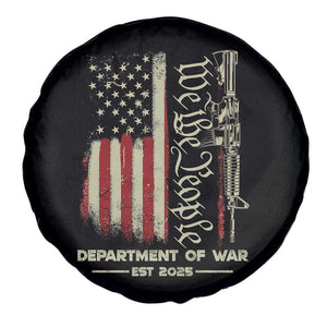 Department of War Est 2025 Spare Tire Cover We The People Rifle American Flag Patriotic 2A Statement TS02 Print Your Wear