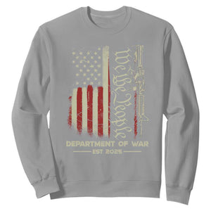 Department of War Est 2025 Sweatshirt We The People Rifle American Flag Patriotic 2A Statement TS02 Sport Gray Print Your Wear